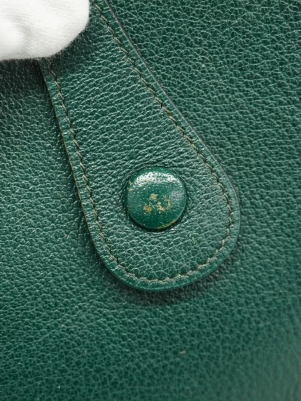 Authentic HERMES EVELYNE GM green Ardennes leather crossbody
